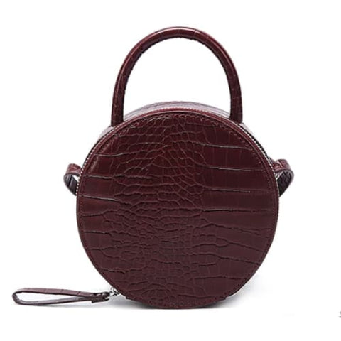 sac rond cuir crocalia